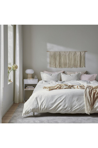 Ikea Tek Kişilik Nevresim Seti, Beyaz, 150X200/50X60 Cm