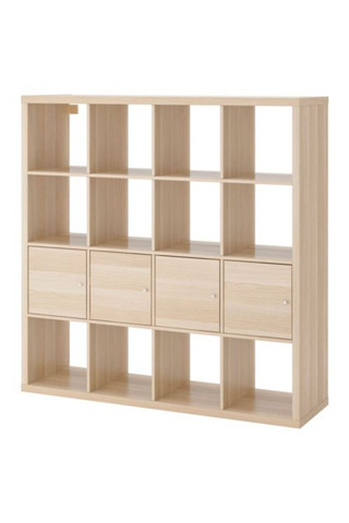 Ikea Kallax, Açık Raf Ünitesi, Ağartılmış Meşe Görünümlü, 147X147 Cm
