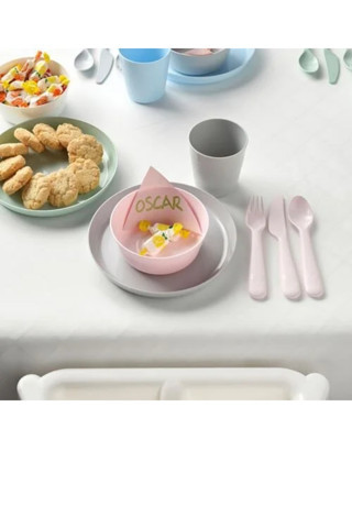 Ikea Premium Ürün Kaliteli Üretim Dayanıklı Kullanışlı Pratik Çocuk Bardak Tabak Kaşık Kase Setleri Kalas