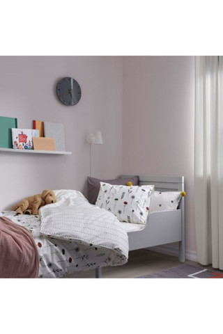 Ikea Çocuk Nevresim Takımı, Beyaz-Çok Renkli, 150X200/50X60 Cm