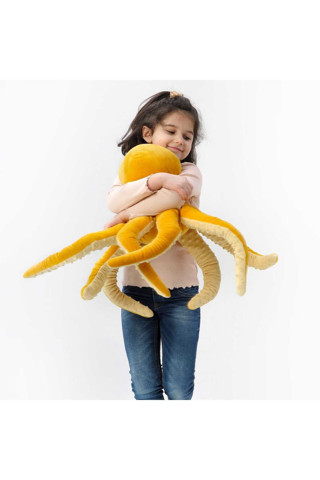 Ikea Peluş Yumuşak Sarı 8 Kollu Ahtapot 50 Cm