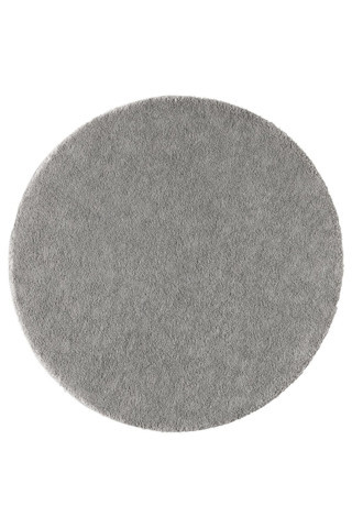 Ikea Yuvarlak Halı, Orta Gri, Kırık Beyaz, Koyu Mavi, 130 Cm