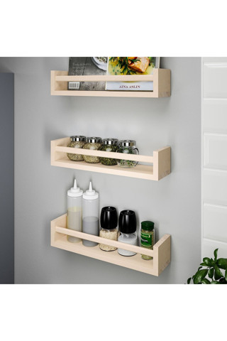 Ikea Bekväm Baharat Rafı , Titrek Kavak, 40 X 10 X 9 Cm