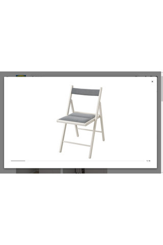 Ikea Terje Katlanır Sandalye, Beyaz-Koyu Gri