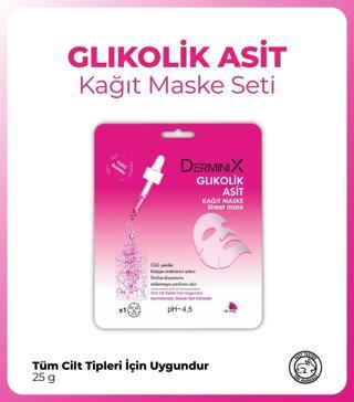 Derminix Glikolik Asit Gözenek Sıkılaştırıcı ve Sivilce İzi Giderici Yüz Kağıt Maskesi