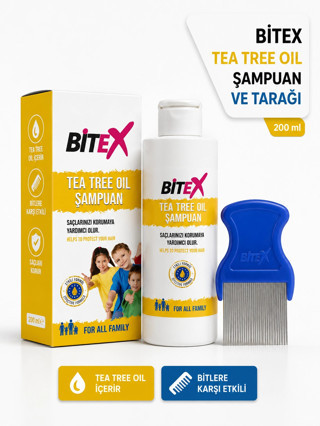Bitex - Çay Ağacı Özlü Şampuan (Tarak Hediyeli)