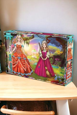 Prenses ve Kül Kedisi 100 Parça Puzzle Yapboz Oyun Seti | Kutulu Puzzle Set LC7346