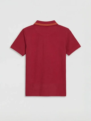 Kırmızı Polo Yaka Galatasaray Baskılı Erkek Çocuk Tişört
