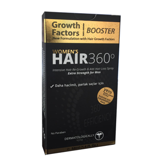 Hair 360 Women Booster Growth Factors Hair Spray 50ml Kadınlar için Saç Spreyi