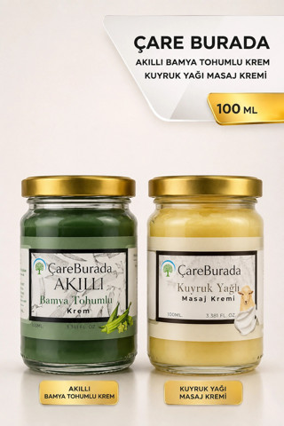 ÇareBurada Kuyruk Yağlı Krem 100 ml +ÇareBurada Akıllı Bamya Tohumlu Krem 100 ml