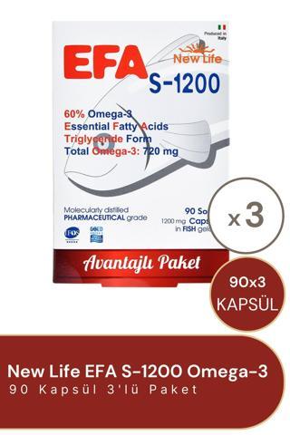 New Life Efa S-1200 Omegra-3 90 Kapsül - 3 Adet