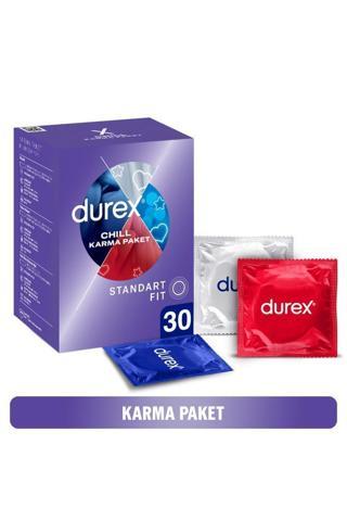 Durex Chill 30'lu Karma Paket Prezervatif Ekstra Avantaj Paketi