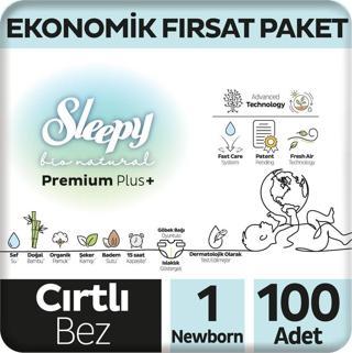 Bio Natural Premium Plus Ekonomik Fırsat Paketi Bebek Bezi 1 Numara Newborn 100 Adet