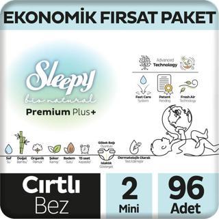 Bio Natural Premium Plus Ekonomik Fırsat Paketi Bebek Bezi 2 Numara Mini 96 Adet