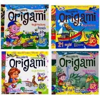 4E Origami Çocuklar İçin 4 Kitap Set Karton 153-00-0287