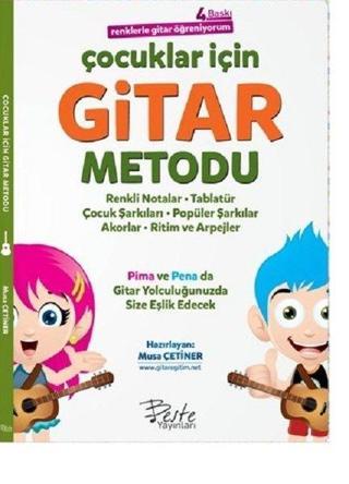 Çocuklar için Gitar Metodu-Renklerle Gitar Öğreniyorum - Musa Çetiner - Beste Yayınları