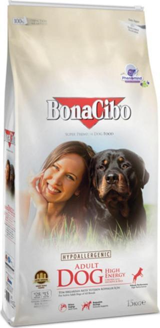 Bonacibo Adult Dog He Yüksek Enerjili Yetişkin Tavuklu Köpek Maması 15 Kg