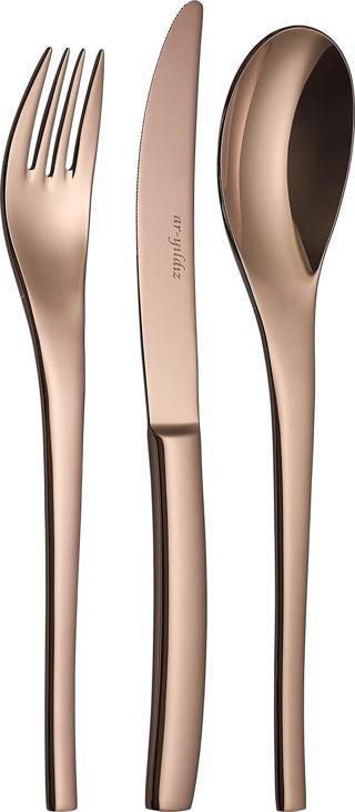 Aryıldız Jazz Titanium Bronz 36 Parça Çatal Kaşık Bıçak Takımı