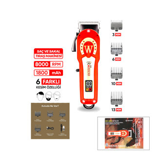 Mcreative SAÇ - SAKAL KESME TRAŞ MAKİNESİ AYARLANABİLİR BIÇAK - 0,1MM-0,5MM 8000RPM 6 FARKLI KESİM MR-4800 (4604)