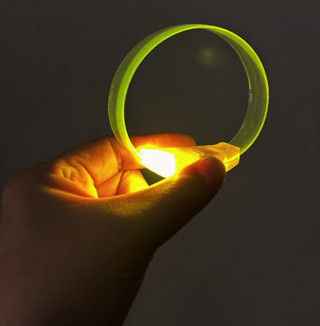 Lunaev 3 Modlu Pilli LED Işıklı Esnek Parti Bilekliği Sarı