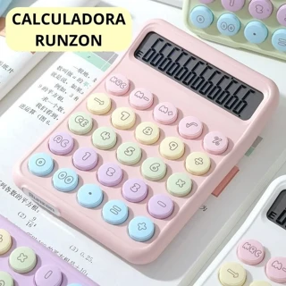 Lunaev Runzon Renkli Hesap Makinesi Yuvarlak Uçlu 12 Hane Mavi RZ-822