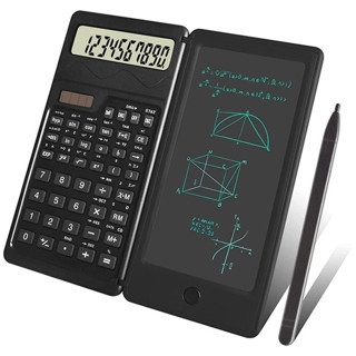 Lunaev Silinebilir LCD Yazı Tabletli,Kalemli Katlanabilir Bilimsel Hesap Makinesi