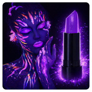 Lunaev UV Neon Mor Ruj – Karanlıkta Parlayan Makyaj Boyası