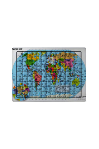 Eğitici Dünya Haritası 99 Parça Ayaklı Puzzle – Dekoratif Çocuk Yapbozu 056
