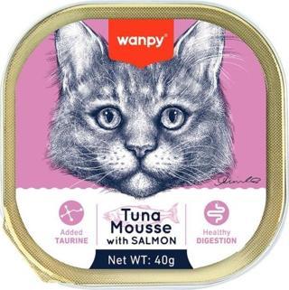 Wanpy Kedi 40g 6'lı Ton Balıklı & Somonlu Alutray Yaş Mama