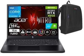 Acer Nitro V 15 Intel Core i5 13420H 32gb DDR5 1tb SSD 6GB RTX4050 15,6" 144Hz IPS FHD W11PRO NHQNBEY00123+Zetta Çanta