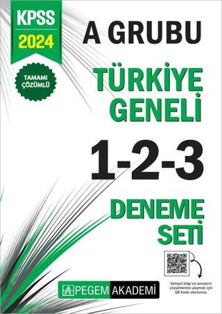 2024 KPSS A Grubu Tamamı Çözümlü Türkiye Geneli 1-2-3 (3'lü Deneme Seti) - Pegem Akademi Yayıncılık