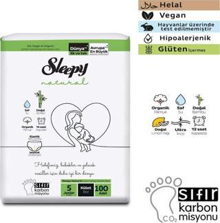 Sleepy Sleppy Natural Külot Bebek Bezi Junior No:5 100 Adet