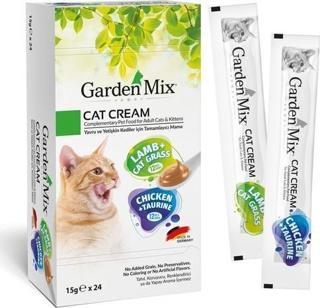 Garden Mix Kuzulu ve Tavuklu Krema Kedi Ödül Maması 15gr (24'lü)