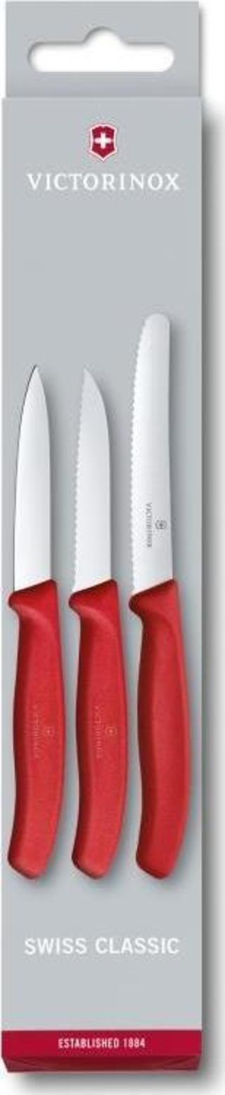 Victorinox Üçlü Soyma Bıçağı Seti 6.7111.3 Kırmızı