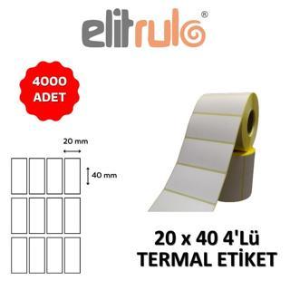 Elitrulo Barkod Etiketi 20x40 4 Lü Termal - 4000 Adet