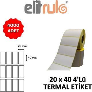 Elitrulo Barkod Etiketi 20x40 4 Lü Termal - 4000 Adet