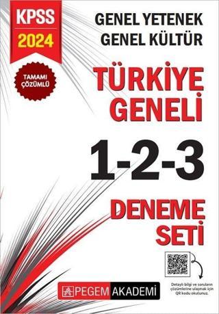Pegem 2024 KPSS Genel Yetenek Genel Kültür Türkiye Geneli 3 Deneme (1-2-3) Pegem Akademi  - Pegem Akademi Yayıncılık