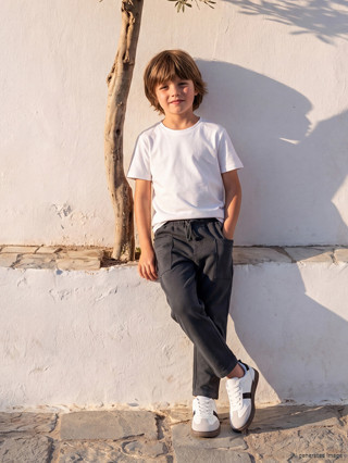 Lcw Kids Antrasit Erkek Çocuk Keten Karışımlı Kargo Pantolon