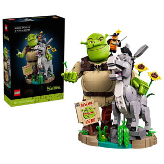 LEGO Shrek: Şrek, Eşek ve Çizmeli Kedi 72423 - Yetişkinler için Duruşu Ayarlanabilir Yaratıcı Model Yapım Seti (1403 Parça)