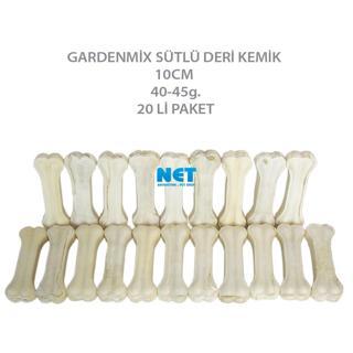 Gardenmix Sütlü Deri Kemik 10CM 40-45g.20 Lİ Paket