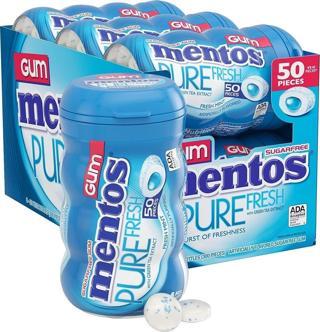 Mentos Pure Fresh Nane Aromalı Şekersiz Draje Sakız 4 Adet * 60 Gr.