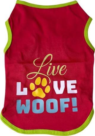 Petmamacı Kedi ve KÜÇÜK Köpek T-Shirt Kırmızı M EN:26 BOY:37CM