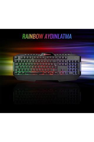 GAMEBOOSTER G59k Frontier Rainbow Aydınlatmalı Membrane Gaming Klavye Gb-g59k