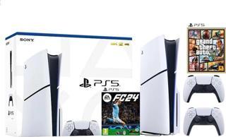 Sony Playstation 5 Slim Cd Edition + 2. Dualsense Ps5 Kol + Fifa Fc 24 + Gta 5