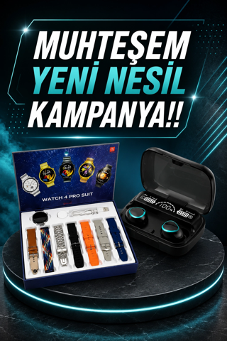 Ucuz Kaliteli Yeni Nesil 7 Kordonlu Akıllı Saat Kablosuz Bluetooth Kulaklık Anc Özelliği