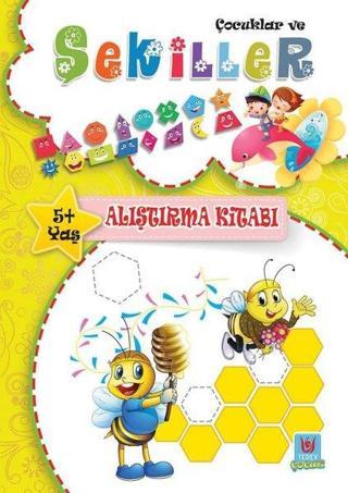 Çocuklar ve Şekiller 5+Yaş Alıştırma Kitabı - Yücel Kaya - Türk Edebiyatı Vakfı Yayınları