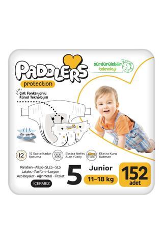 Paddlers Protection Bebek Bezi 5 Numara Junior 152 Adet (11-18 Kg) Ekstra Jumbo Set