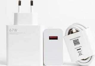 Xiaomi 67W Turbo Şarj Aleti Şarj Cihazı Kablo Adaptör Set ve Tüm Telefonlarla Uyumlu Hızlı Şarj Aleti Type C Şarj Aleti