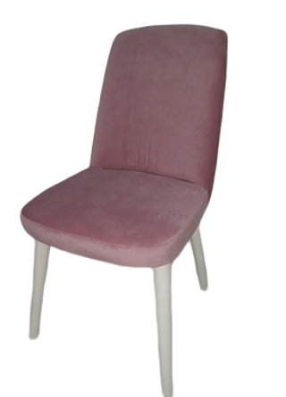 Sandalye 12612 GİYDİRME model Kayın RETRO Ayak Babyface kumaş Parlak beyaz papel