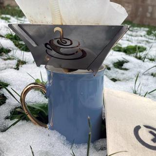 Kamp Ayısı® CoffeeX Drip™ Kahve Damıtıcı: Katlanır Paslanmaz Metal Kahve Demleme Aparatı